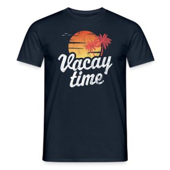 Vacay Time - Men's T-Shirt - navy - Front - AI Model Male 178 light (178cm)
