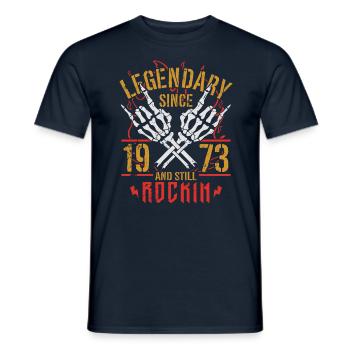 Legendary since 1973 Vintage Birthday Gift - Men's T-Shirt - navy - Front - AI Model Male 178 light (178cm)