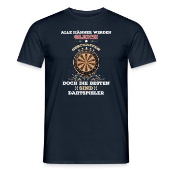 Lustiger Dart Spruch Dartscheibe Darten Geschenk - Männer T-Shirt - Navy - Vorne - AI Model Male 178 light (178cm)