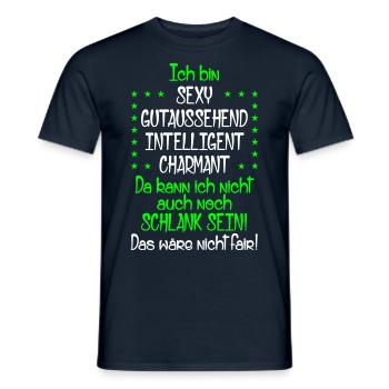 49 Ich bin sexy gutaussehend intelligent schlank - Männer T-Shirt - Navy - Vorne - AI Model Male 178 light (178cm)