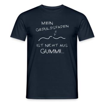 Spruch lustig Geduldsfaden Gummi Ausdauer Geschenk - Männer T-Shirt - Navy - Vorne - AI Model Male 178 light (178cm)