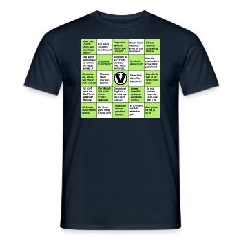 Vegan Bingo - T-shirt homme - marine - Devant - AI Model Male 178 light (178cm)