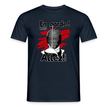 Fencing - Fencing En garde! Prêts? Allez! - Men's T-Shirt - navy - Front - AI Model Male 178 light (178cm)