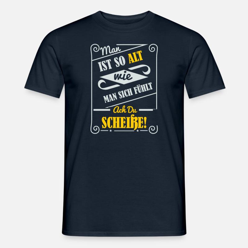 Älter werden, Alter, Alt - Männer T-Shirt - Navy