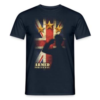 british armed force day - Men's T-Shirt - navy - Front - AI Model Male 178 light (178cm)