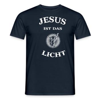 Jesus Christus Religion Erlöser Christlich Spruch - Männer T-Shirt - Navy - Vorne - AI Model Male 178 light (178cm)
