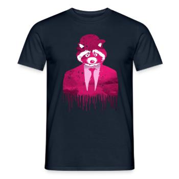 raton laveur, rose, graffiti, costume, chapeau - T-shirt homme - marine - Devant - AI Model Male 178 light (178cm)