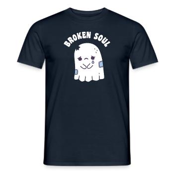 Triste fantôme âme brisée - T-shirt homme - marine - Devant - AI Model Male 178 light (178cm)