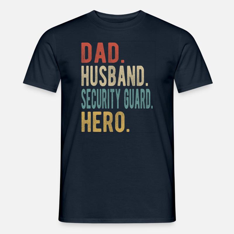 Sicherheitsbeamter Papa Ehemann Held - Männer T-Shirt - Navy