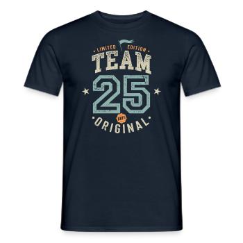 Team 25 - 100% Original / Limited Edition - Men's T-Shirt - navy - Front - AI Model Male 178 light (178cm)