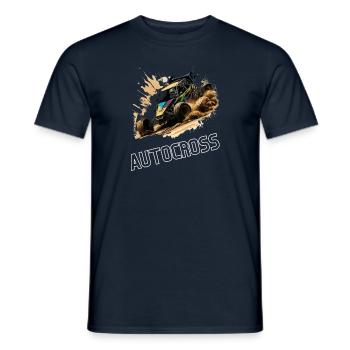 Autocross Stock Car - T-shirt homme - marine - Devant - AI Model Male 178 light (178cm)