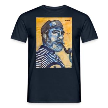Fisherman - Männer T-Shirt - Navy - Vorne - AI Model Male 178 light (178cm)