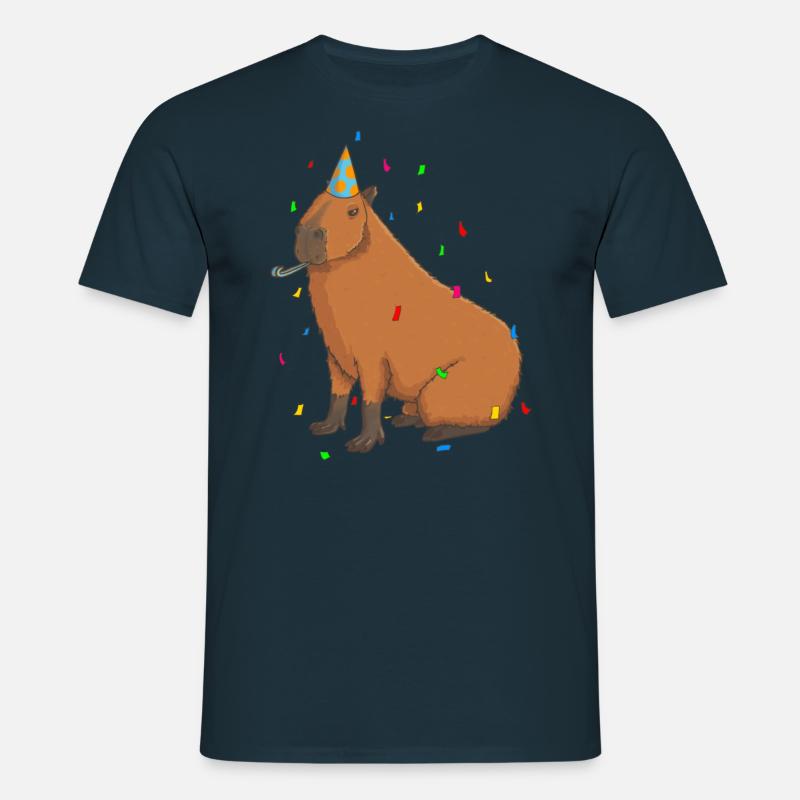 Capybara Birthday - Men's T-Shirt - navy
