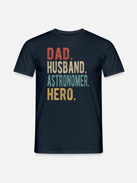Astronom Vater Ehemann Held - Männer T-Shirt - Navy