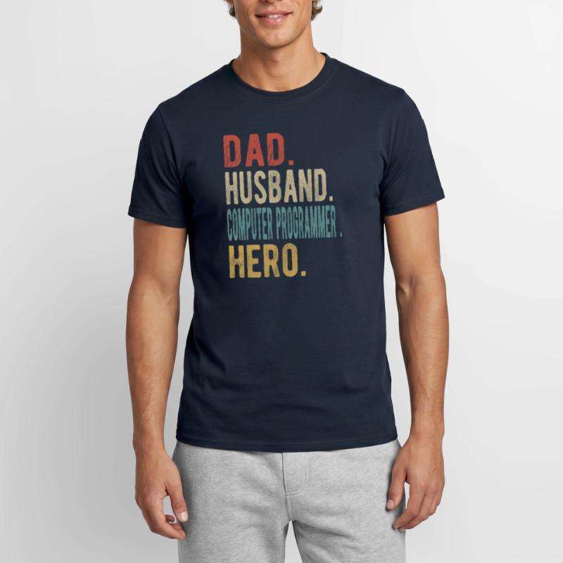 Computerprogrammierer Vater Ehemann Held Männer T-Shirt