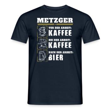 My daily routine as a butcher - Men's T-Shirt - navy - Front - AI Model Male 178 light (178cm)