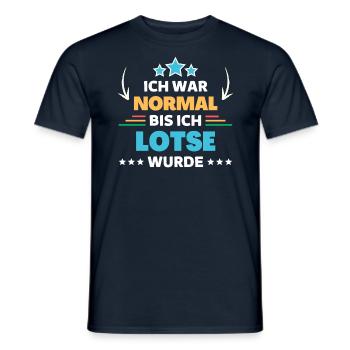 Ich war normal bis ich Lotse wurde - Männer T-Shirt - Navy - Vorne - AI Model Male 178 light (178cm)