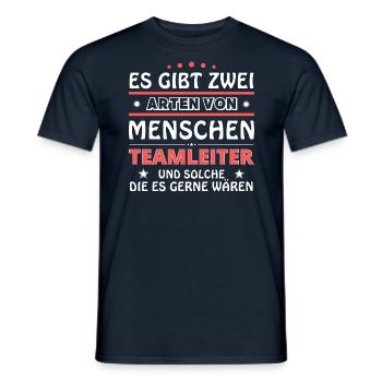 Team leader gift - two types of... design - Men's T-Shirt - navy - Front - AI Model Male 178 light (178cm)