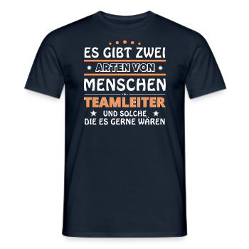 Team Leader Gift - Two Types of... Design - Men's T-Shirt - navy - Front - AI Model Male 178 light (178cm)