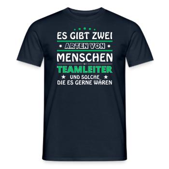 Team leader gift - two types of... design - Men's T-Shirt - navy - Front - AI Model Male 178 light (178cm)