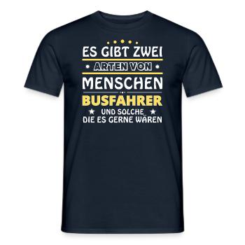 Cadeau de chauffeur de bus - deux types de... Concevoir - T-shirt homme - marine - Devant - AI Model Male 178 light (178cm)