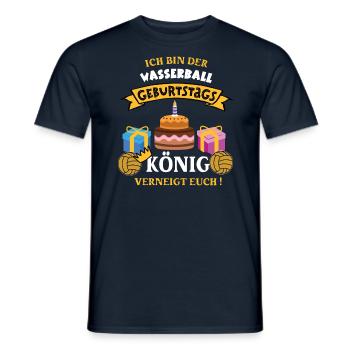 Wasserball Geburtstag Spieler Trainer Geb - Männer T-Shirt - Navy - Vorne - AI Model Male 178 light (178cm)