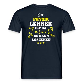 Physik Lehrer Physiklehrer Physiker Physic Teacher - Männer T-Shirt - Navy - Vorne - AI Model Male 178 light (178cm)
