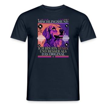 Mongrel. Remix is better than the original. - Men's T-Shirt - navy - Front - AI Model Male 178 light (178cm)