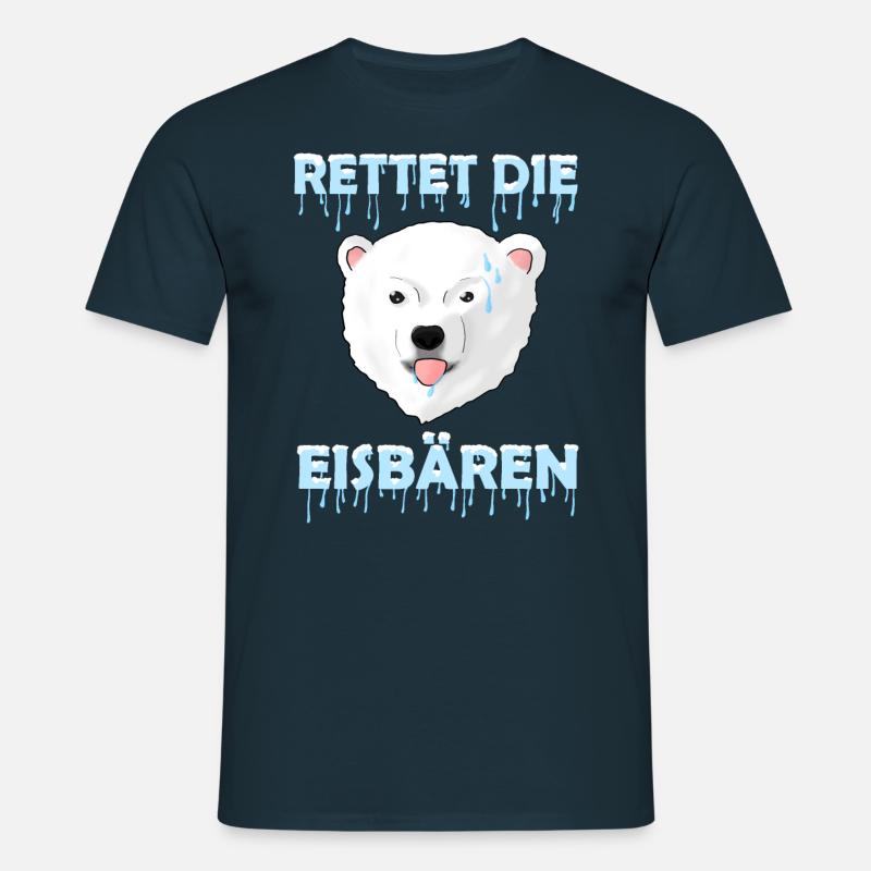 Rettet die Eisbären - Männer T-Shirt - Navy