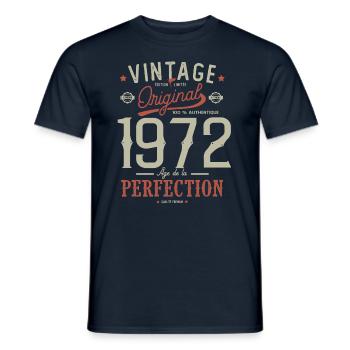 Zeitalter der Perfektion 1972 Jubiläum 51 Jahre - Männer T-Shirt - Navy - Vorne - AI Model Male 178 light (178cm)