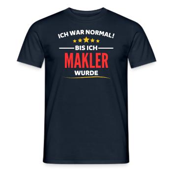 J'étais normal jusqu'à ce que je devienne agent immobilier - T-shirt homme - marine - Devant - AI Model Male 178 light (178cm)