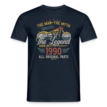 1990 ' s Vintage homme mythe légende moto - T-shirt homme - marine - Devant - AI Model Male 178 light (178cm)