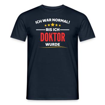 J'étais normal jusqu'à ce que je devienne médecin - T-shirt homme - marine - Devant - AI Model Male 178 light (178cm)