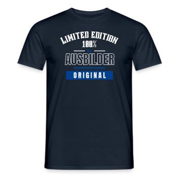 Limited Edition 100% - Ausbilder - Original - Männer T-Shirt - Navy - Vorne - AI Model Male 178 light (178cm)