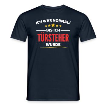 J’étais normale jusqu’à ce que je devienne videur - T-shirt homme - marine - Devant - AI Model Male 178 light (178cm)