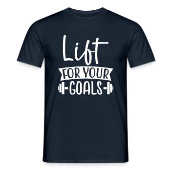 Lift pour vos objectifs - Citation fitness - T-shirt homme - marine - Devant - AI Model Male 178 light (178cm)