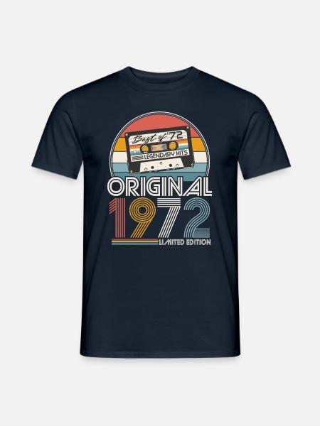 1972 Vintage Birthday Retro Gift - Men's T-Shirt - navy