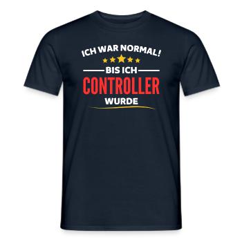 J'étais normal jusqu'à ce que je devienne contrôleur - T-shirt homme - marine - Devant - AI Model Male 178 light (178cm)