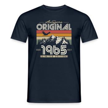 Original 1965 Jahrgang Vintage Retro Geburtstag - Männer T-Shirt - Navy - Vorne - AI Model Male 178 light (178cm)