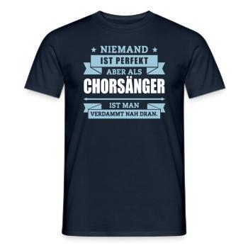 Funshirt Chorsänger - Männer T-Shirt - Navy - Vorne - AI Model Male 178 light (178cm)