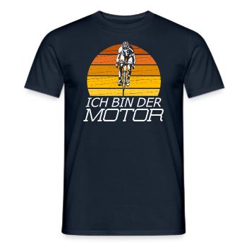 Rennrad Biker Rennradfahrer Design - Männer T-Shirt - Navy - Vorne - AI Model Male 178 light (178cm)