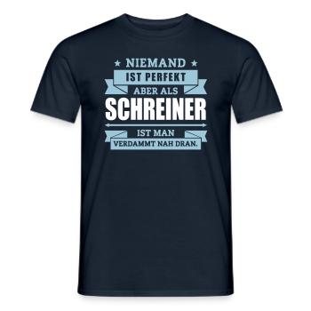 Funshirt Schreiner - Männer T-Shirt - Navy - Vorne - AI Model Male 178 light (178cm)