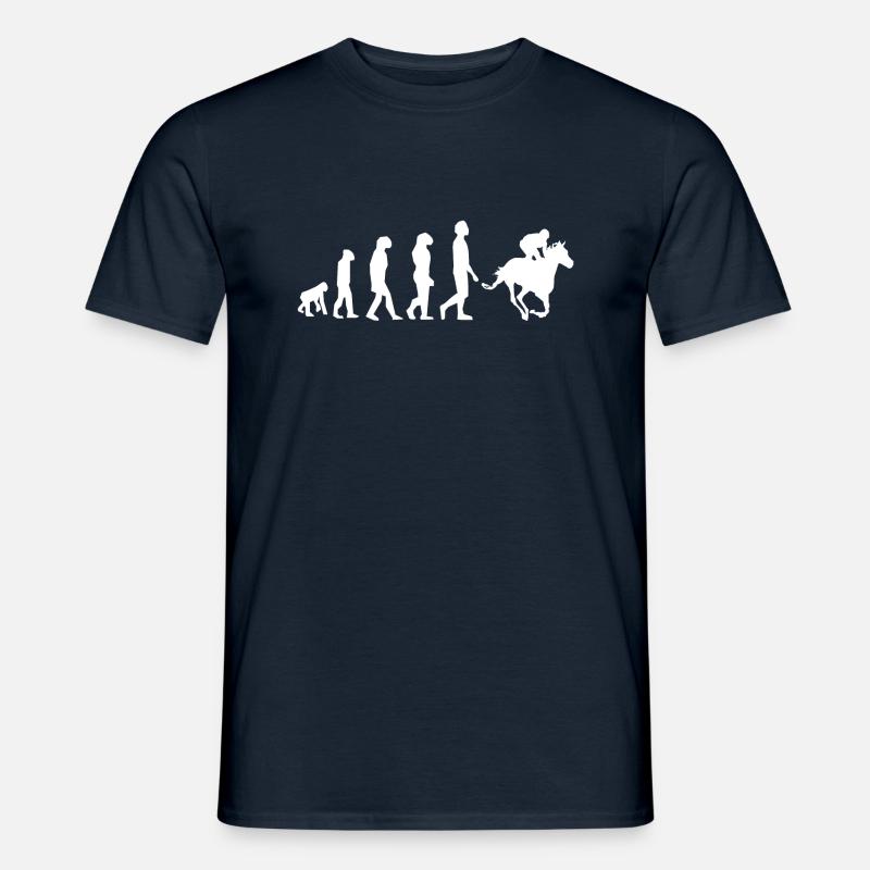 EVOLUTION CHEVAL - ÉVOLUTION DE L'ÉQUITATION - T-shirt homme - marine