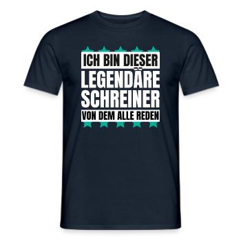 Ich bin dieser legendäre Schreiner - Männer T-Shirt - Navy - Vorne - AI Model Male 178 light (178cm)