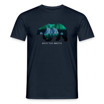 Sauvez l'Arctique - T-shirt homme - marine - Devant - AI Model Male 178 light (178cm)