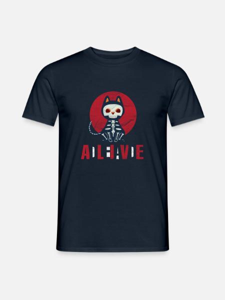 Dead or Alive Schrödinger's Cat - Men's T-Shirt - navy
