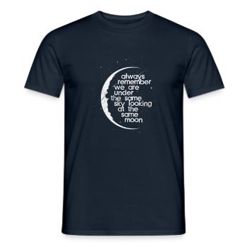 Under the same moon - Men's T-Shirt - navy - Front - AI Model Male 178 light (178cm)