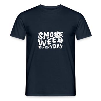 Smoke Weed Everyday - Men's T-Shirt - navy - Front - AI Model Male 178 light (178cm)
