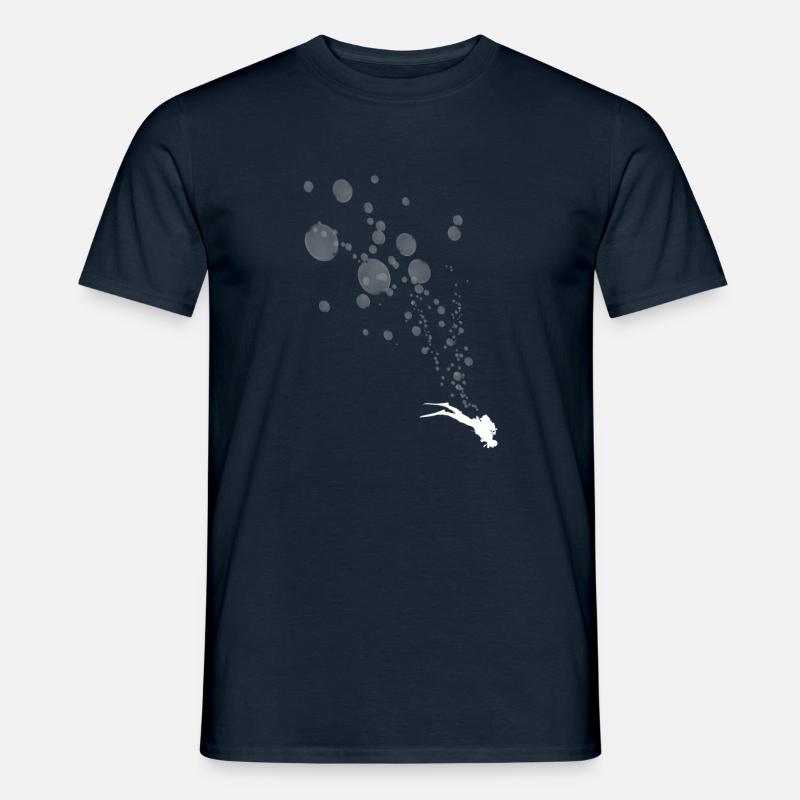 Diving and exploring - Men’s T-shirt - navy