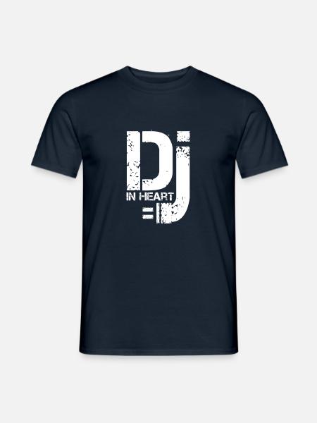 DJ im Herzen - Männer T-Shirt - Navy